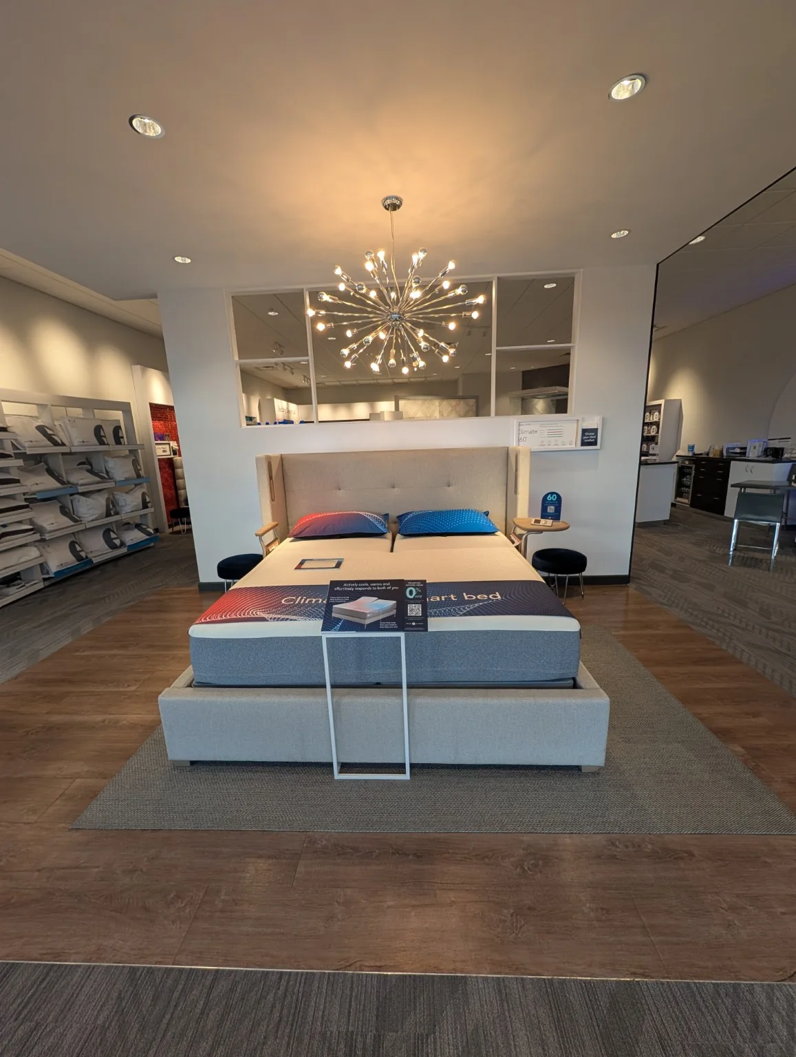 Actual Sleep Number Harrisonburg showroom from the entrance